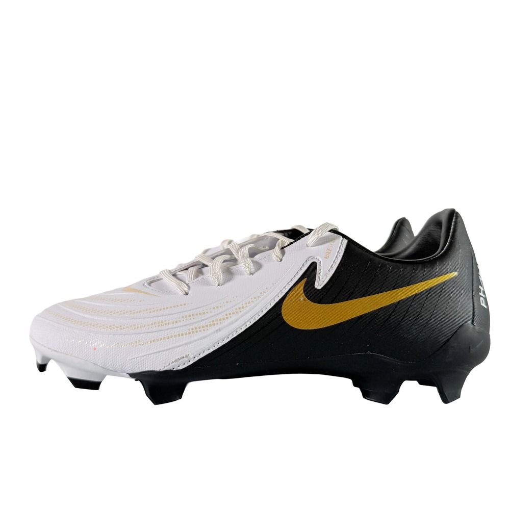 Nike Phantom GX II Academy FG/MG Soccer Cleats White‎ Gold Men 7 Women 8.5